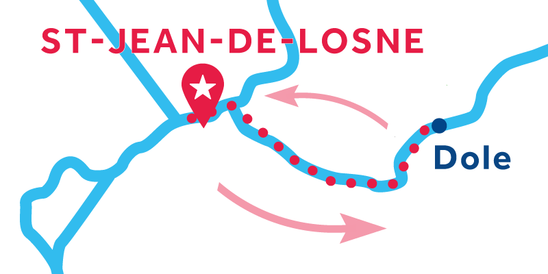 Saint-Jean-de-Losne IDA Y VUELTA vía Dole