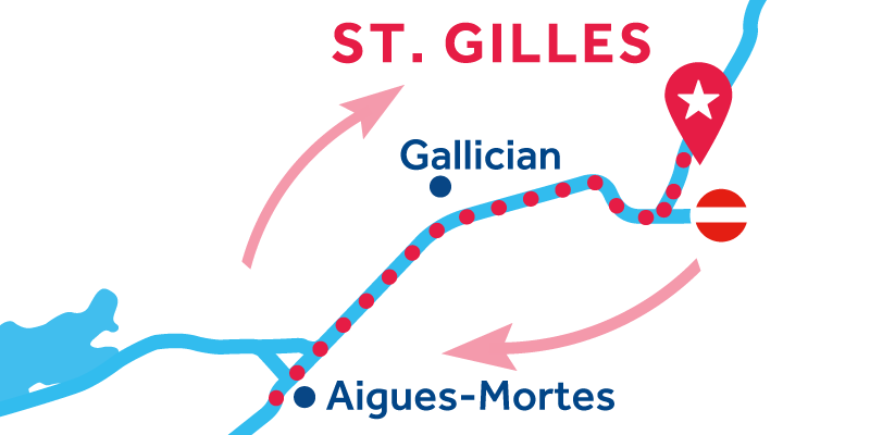 Saint-Gilles IDA Y VUELTA vía Aigues-Mortes & Palavas