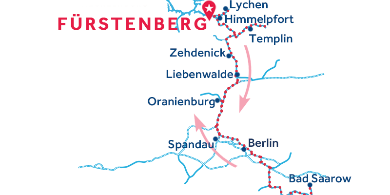 Fürstenberg IDA Y VUELTA vía Berlín y Bad Saarow mapa