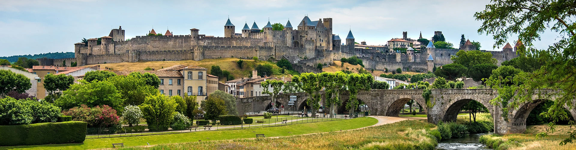 Vista de la ciudadela fortificada de Carcassonne